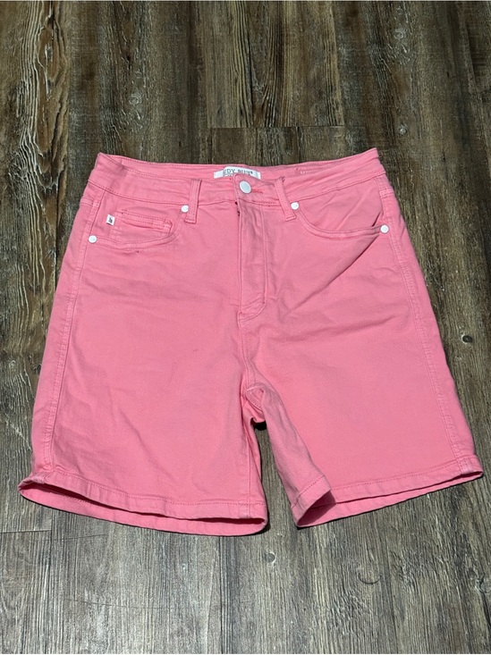 Judy Blue Pants - Judy Blue Garment Dyed Bermuda Shorts Women's Large Pink Stretch Denim